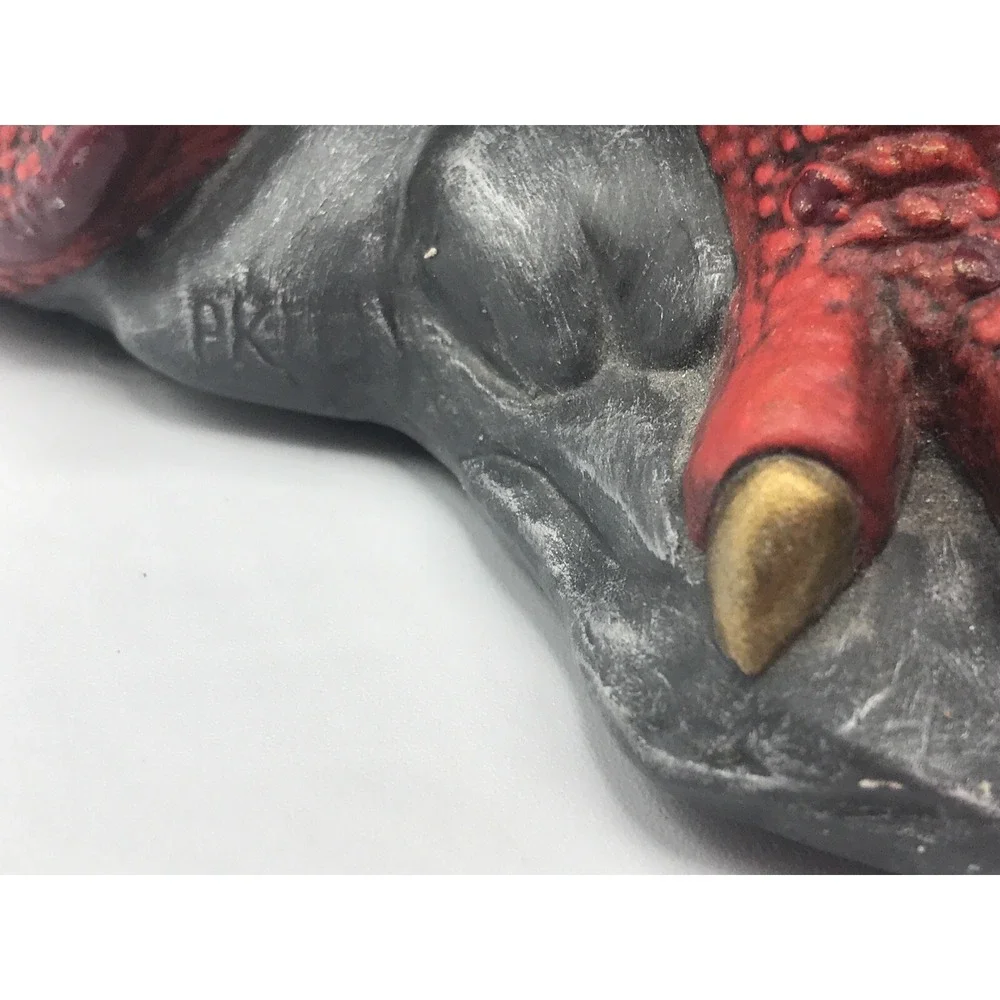 Doc Holiday Spring‎ Dragon Figurine Ceramic 8 in Fantasy Hand Painted DHM 1992